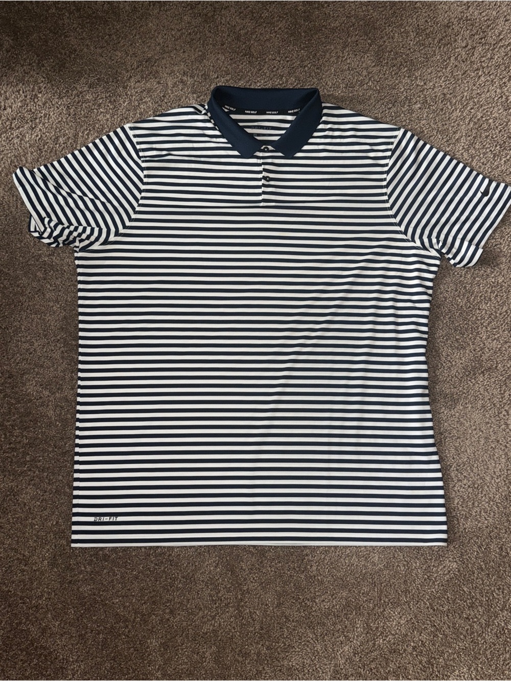 Nike striped polo golf shirt Like New